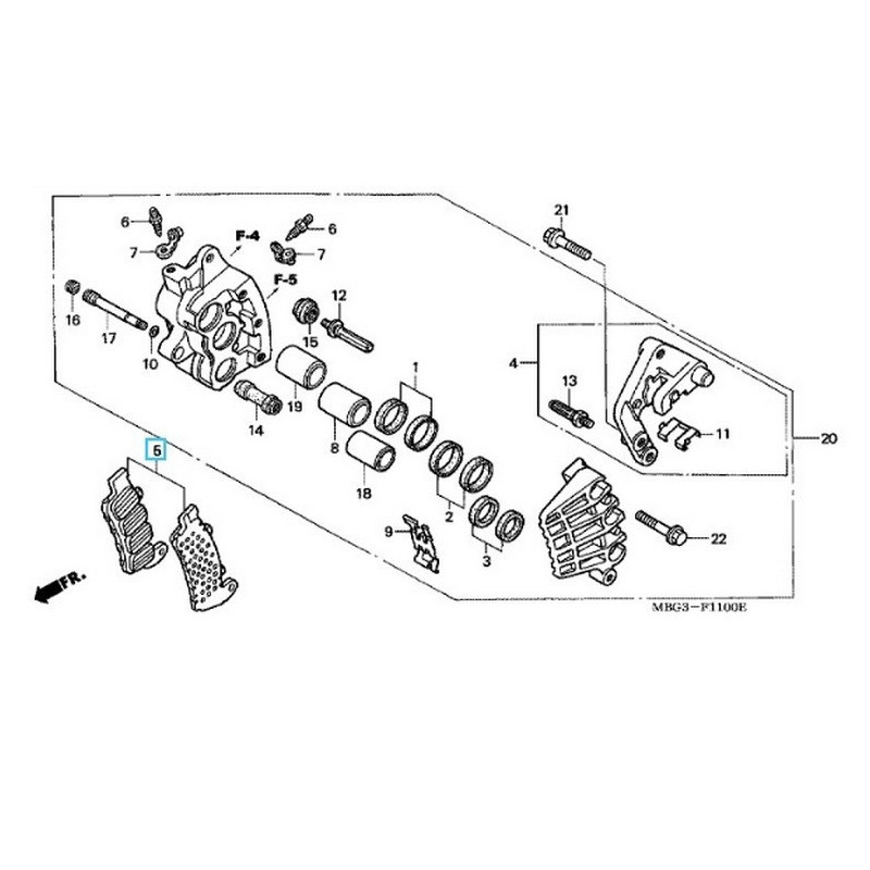 06455MCC006  Front Brake Pads Honda VFR-800 '02-'05