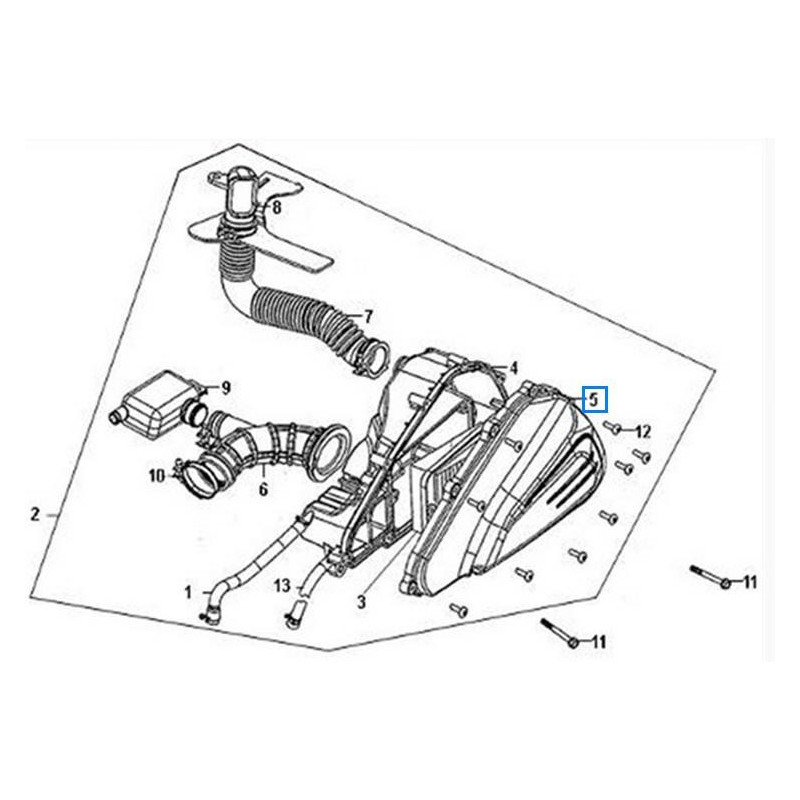17231APA000  Air Filter Cover Sym Symphony-50-125-150 