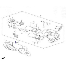 5910233870 Τακάκια Εμπρός Δεξιά Suzuki DL-650 V-Strom