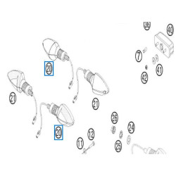60114025000  Φλάς Εμπρός Αριστερό Πίσω Δεξί KTM LC8-990 '06-'13 
