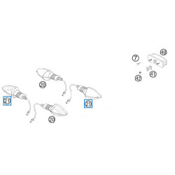 60114026000  Φλάς Εμπρός Δεξί & Πίσω Αριστερό KTM LC8-990 '06-'13 