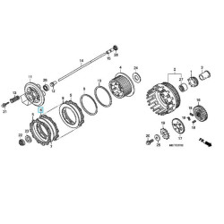 22201MBTF20  Δίσκος Συμπλέκτη Φίμπερ Honda XL-1000V Varadero '03-'11