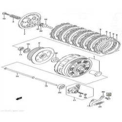 2145128C31SET2  Clutch Steel Plate Discs Set Suzuki RMX-250 '97-'99