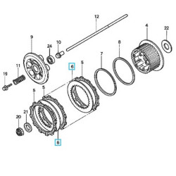 22321GHBSET4  Clutch Steel Plate Disks Set Honda VTR-1000F Firestorm