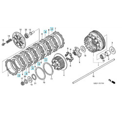 22321GHBSET3  Clutch Steel Plate Disks Set Honda CB-1300 '03-'11