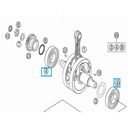 PR-23-NJ206  PROX Crankshaft Bearings KTM EXC-SX