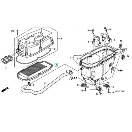 17211KPC870  Air Filter Honda XL-125V Varadero '10-'11