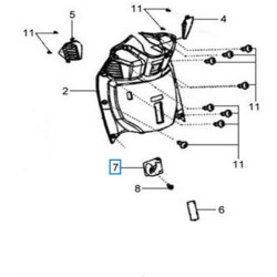 81132H6T000KA  Γάντζος Ποδιάς Sym Citycom-300i HD-125-200