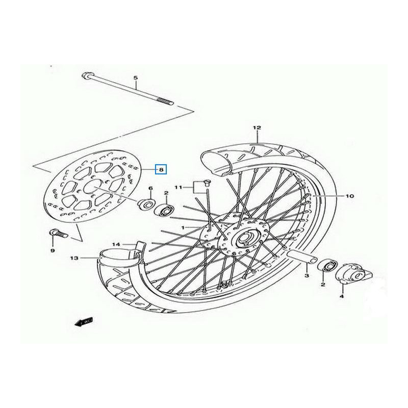 5921116H00  Front Brake Disc Suzuki FL-125 Address