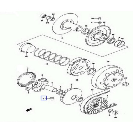 2165014F60  Transmission Rolls Set Suzuki UH-200 Burgman