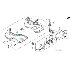 33702KPH971  Rear Taillight Lens Honda ANF-125 Innova '03-'06
