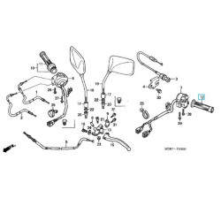 53166KT8710  Grip Left Handle Honda CBF-600 