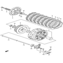 2144129F10SET  Δίσκος Συμπλέκτη Φίμπερ Σετ Suzuki SV-650 