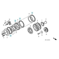 22201MJ1SET  Δίσκοι Συμπλέκτη Φίμπερ Σετ Honda XRV-750 Africa Twin