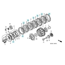 22201MCBSET  Clutch Friction Disks Honda Set XL-650V Transalp