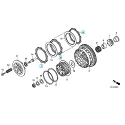22201MFJSET Clutch Friction Disks Set Honda CBF-600 ABS Hornet-600 ABS