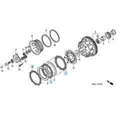 22201MALSET1  Δίσκοι Συμπλέκτη Φίμπερ Σετ Honda CBF-600 '04-'07 