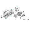 22201MALSET4  Clutch Friction Disks Set Honda VT-600 Shadow '98-'99