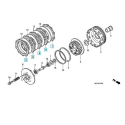 22201MALSET6  Δίσκοι Συμπλέκτη Φίμπερ Σετ Honda XL-125V Varadero 