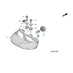 34906MBB611  Λάμπα Πίσω Φανού 12V 21/5W Honda XL-650V Transalp