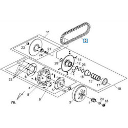 1B01L4A01  Drive Belt Sym MaxSym 400i