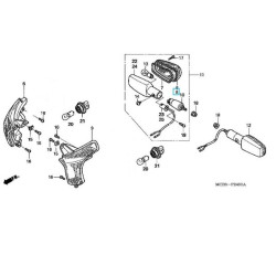 33652MCB671  Rear Right Winker Lens Honda XL-650V Transalp '05-'07