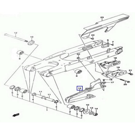 6127329F20  Γλύστρα Αλυσίδας Suzuki DRZ-400SM