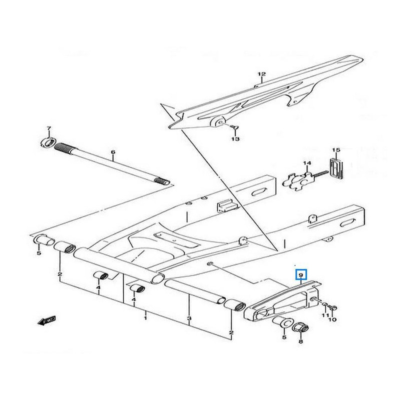 6127317G00  Γλύστρα Αλυσίδας Suzuki SV-650 '03-'07