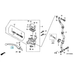 53175KPK901  Brake Lever Honda CBR-125 '04-'10