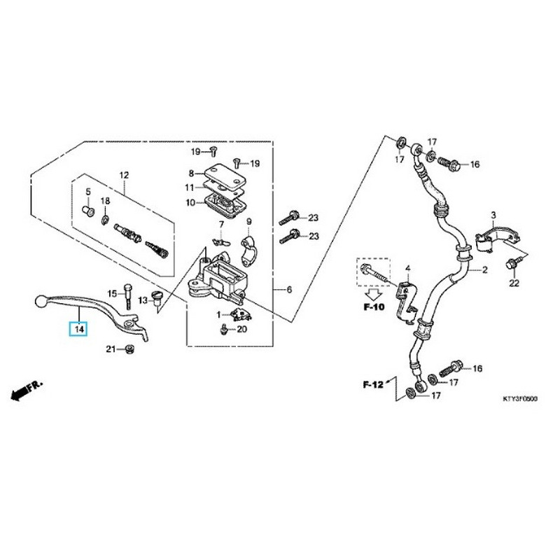 53175KPPT01  Brake Lever Honda CBR-125 '11-'13