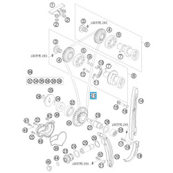 77036013100  Timing Chain 108 Rolls KTM EXC-F SX-F 250 '09-'13