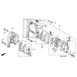 06455MCB612  Τακάκια Εμπρός Αριστερά Honda XL-650V Transalp