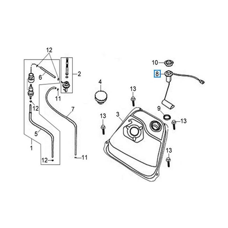 37800ARB000  Φλοτέρ Βενζίνης SYM Symphony 50-125-150 SR