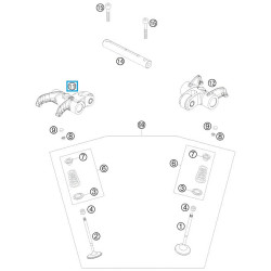 75036061144  Rocker Arm Exhaust Cpl. KTM 690