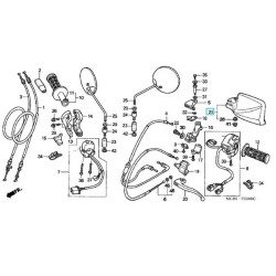 53185MCB610ZD  Guard Left Knuckle Honda XL-650V-700V Transalp 