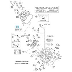60036099000  Φλάντζες Καπακιού Βαλβίδων Σετ KTM LC8