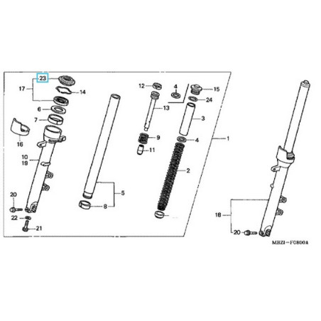 91254MM8003  Ξύστρα Εμπρός Ανάρτησης Honda CBF-600 CB-600 Hornet