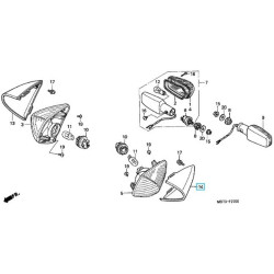 64325MBTD10  Cover Left Front Winker Honda XL-1000V Varadero '99-'02