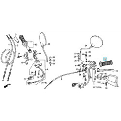 53166ML7010  Χειρολαβή Αριστερή Honda XL-1000V Varadero 