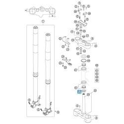 77701084000  Τσιμούχα Κάτω Ρουλεμάν Τιμονιού KTM EXC-SX-LC 4-Adventure