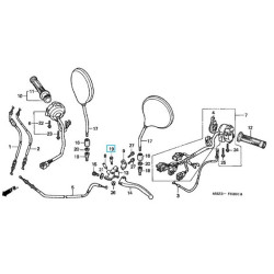 90113438000  Bolt Left Steering Handle Lever Pivot Honda CB-CBF-CBR