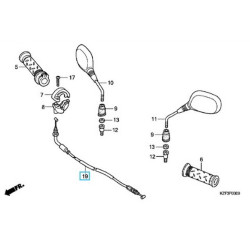 17910KTMD21  Ντίζα Γκαζιού Honda ANF-125 i Innova '07-'12