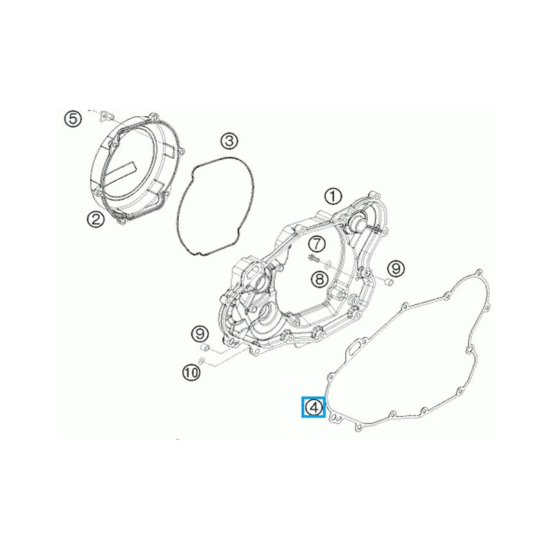 78030025000  Clutch Cover Gasket KTM EXC-400-450-530 '08-'11