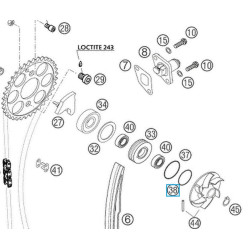 0770020220  O'Ring 25,12X1,78 KTM EXC-SX 4stroke '02-'07