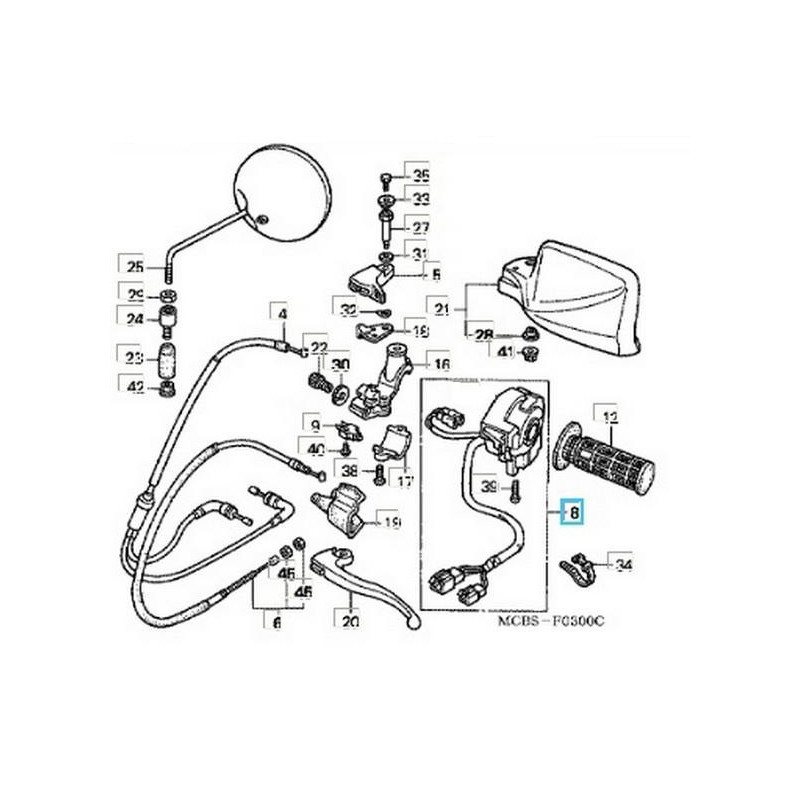 35020MAW630  Διακόπτης Φώτων-Φλάς Honda XL-650V Transalp '00-'03