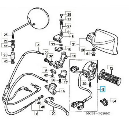 35020MAW630  Switch Set Winker Honda XL-650V Transalp '00-'03