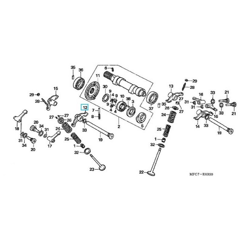 14431MG3040  Κοκοράκι Εξαγωγής Αριστερό Honda NX-650 Dominator XR-600