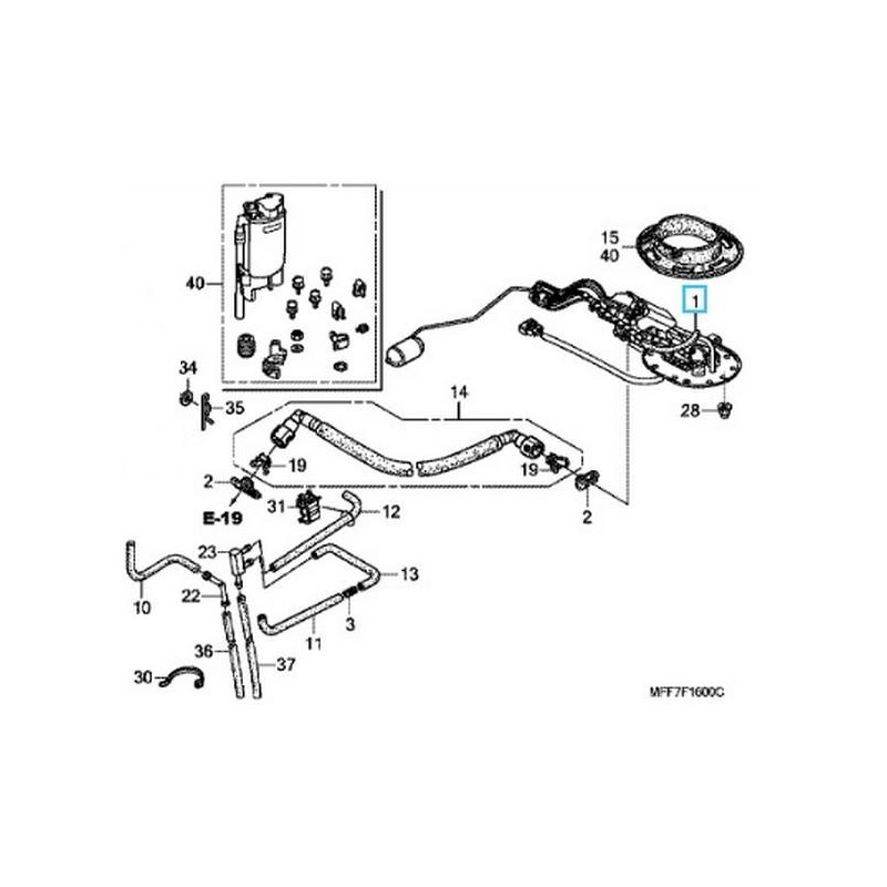 16700MFFD01  Αντλία Βενζίνης Honda XL-700V Transalp 