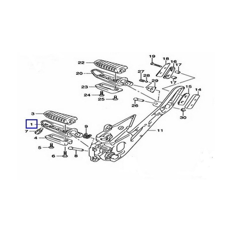4351144G10  Footrest Front Right Suzuki GSR-600 