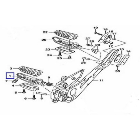 4351144G10  Μαρσπιέ Οδηγού Δεξί Suzuki GSR-600 